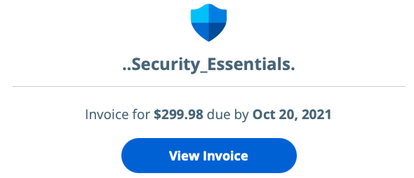 Invoice defender-86 from Security Essentials